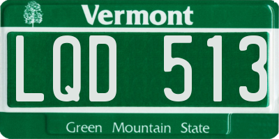 VT license plate LQD513