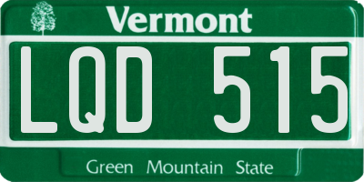 VT license plate LQD515