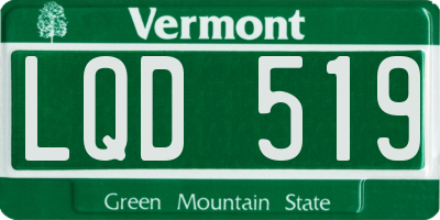 VT license plate LQD519