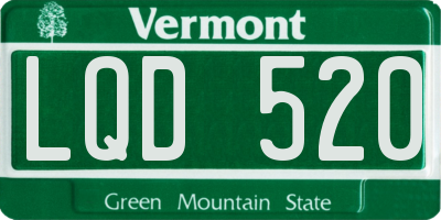 VT license plate LQD520