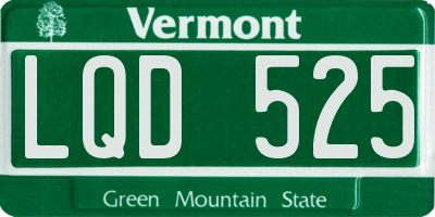 VT license plate LQD525