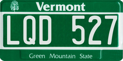 VT license plate LQD527