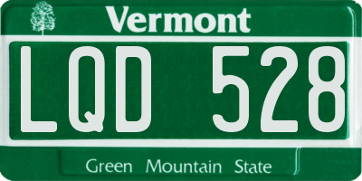 VT license plate LQD528