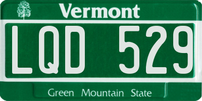 VT license plate LQD529