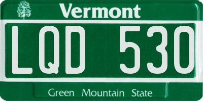 VT license plate LQD530