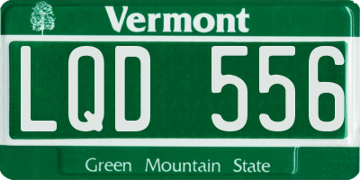 VT license plate LQD556