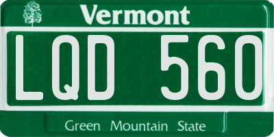 VT license plate LQD560