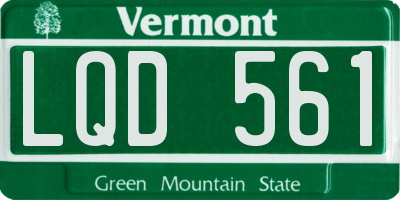 VT license plate LQD561