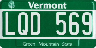 VT license plate LQD569