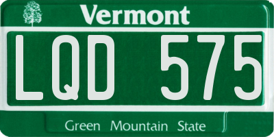 VT license plate LQD575