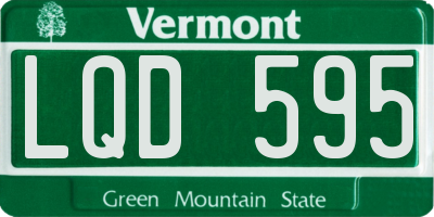VT license plate LQD595