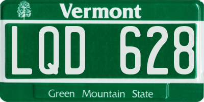 VT license plate LQD628