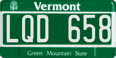 VT license plate LQD658