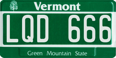 VT license plate LQD666