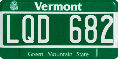 VT license plate LQD682