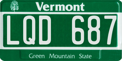 VT license plate LQD687