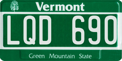 VT license plate LQD690