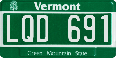 VT license plate LQD691