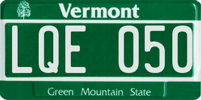 VT license plate LQE050
