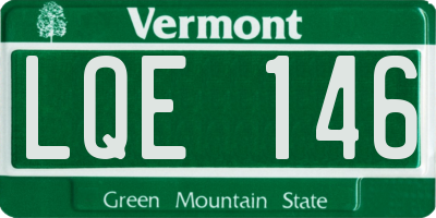 VT license plate LQE146