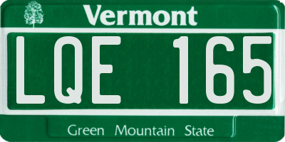 VT license plate LQE165