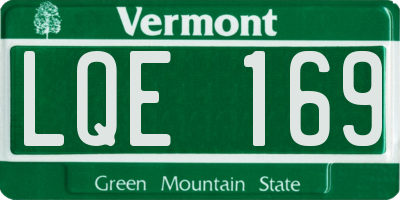 VT license plate LQE169