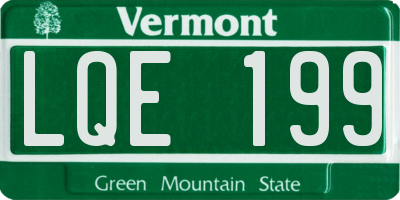 VT license plate LQE199