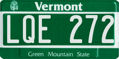 VT license plate LQE272