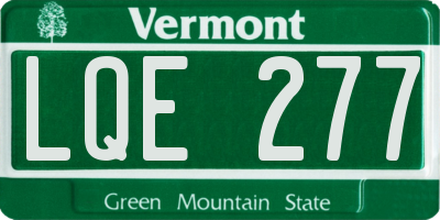 VT license plate LQE277