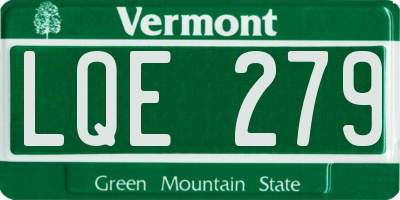 VT license plate LQE279