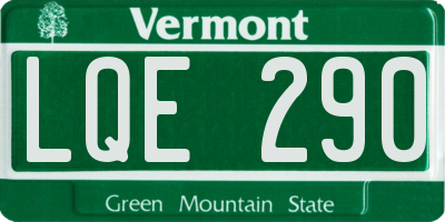 VT license plate LQE290