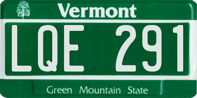 VT license plate LQE291