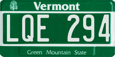 VT license plate LQE294