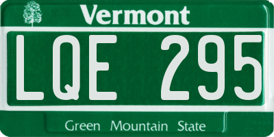 VT license plate LQE295