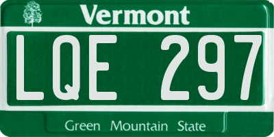 VT license plate LQE297