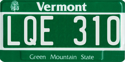 VT license plate LQE310