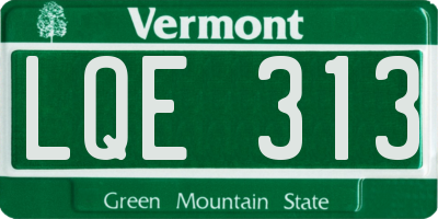 VT license plate LQE313