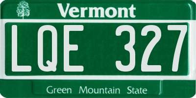 VT license plate LQE327