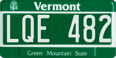 VT license plate LQE482