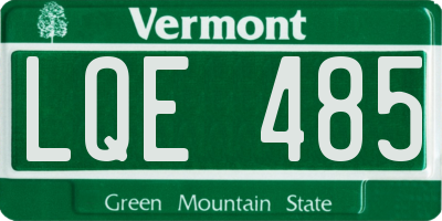 VT license plate LQE485
