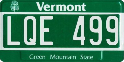 VT license plate LQE499