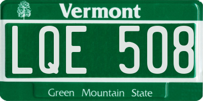 VT license plate LQE508