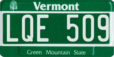 VT license plate LQE509