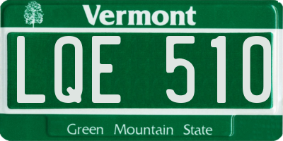 VT license plate LQE510