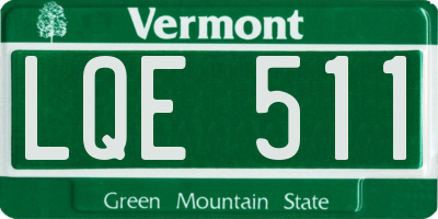 VT license plate LQE511
