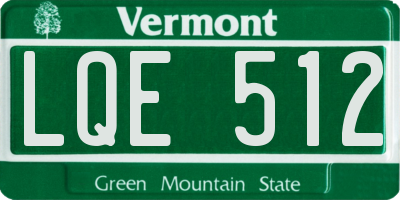 VT license plate LQE512