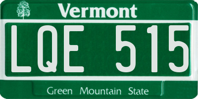 VT license plate LQE515