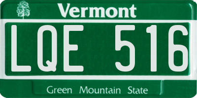 VT license plate LQE516