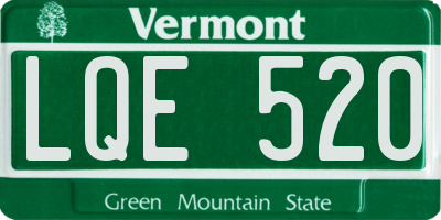 VT license plate LQE520