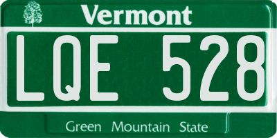 VT license plate LQE528